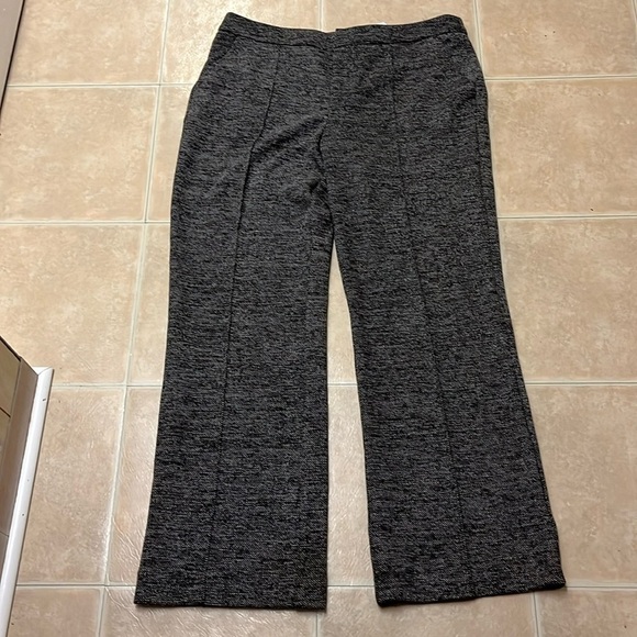 Cleo women’s Tweed Fashion Pant, slimming panel, black and white, pockets sz 16 - Picture 1 of 7